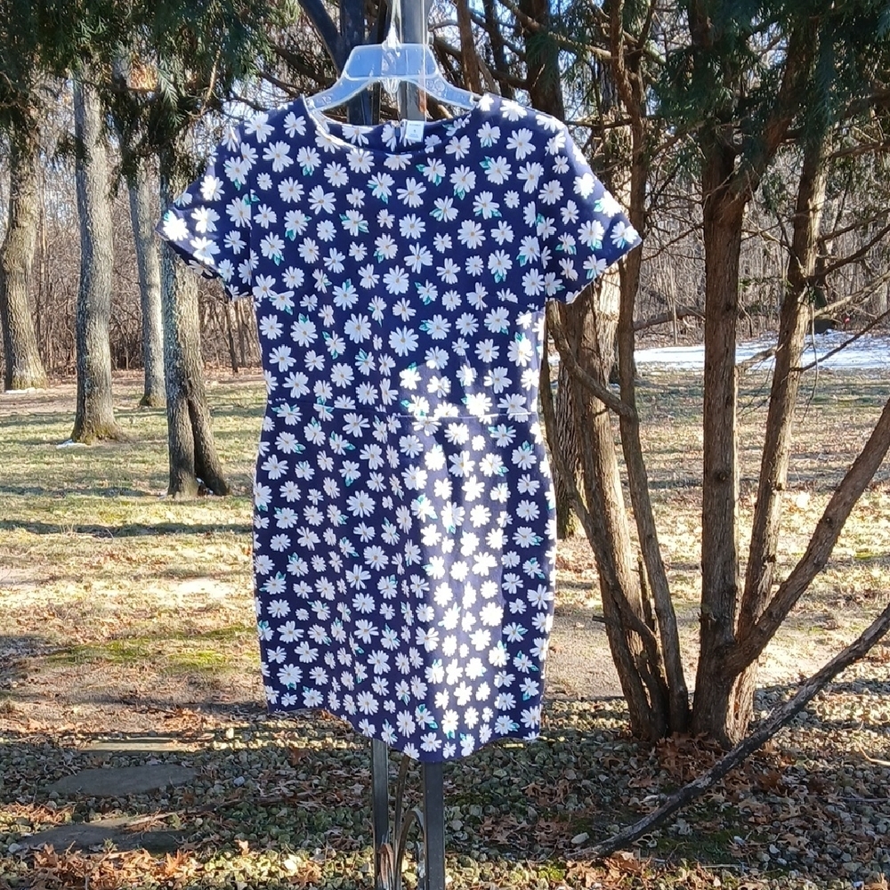 Old Navy Daisy Dress Girl Navy Blue Sz M